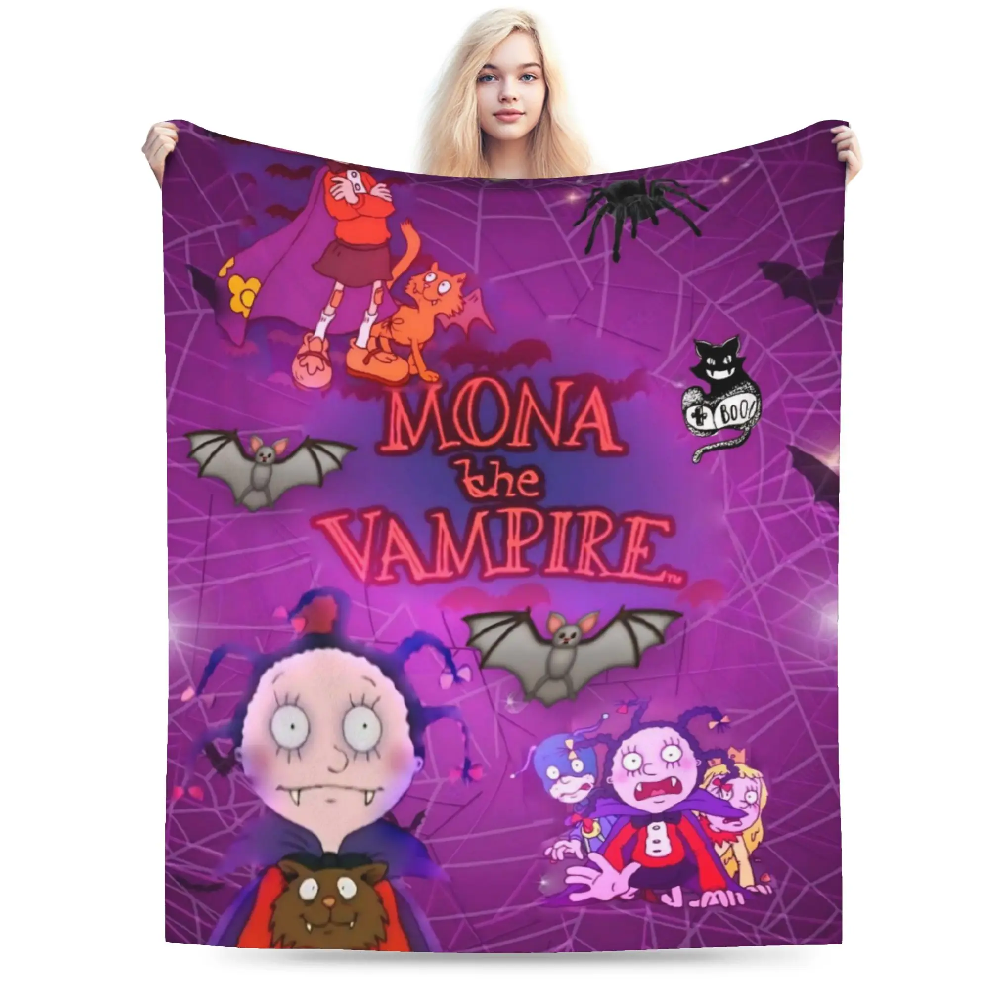 Mona The Vampire Anime Blanket Multiple Sizes Super Soft and Warm  Throw Blankets for Sofa Couch and Bed