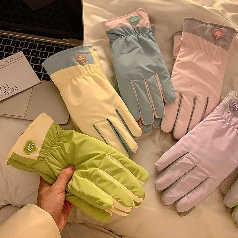 

Winter Warm Snowboard Gloves Ski Accessories Windproof Sport Cycling Gloves Outdoor Motorcycle Fleece Warm Snow Gloves