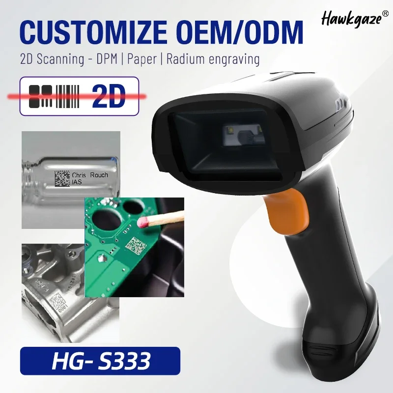 Stock China Factory Price Supermarket Handheld Wireless USB 2D Industrial Electronic Barcode Scanner