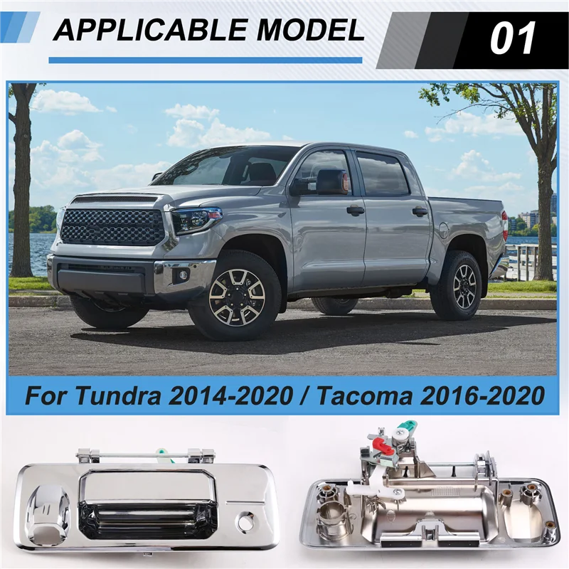 

Tailgate Back Handle Withcamera Hole Back Door Handle Tailgate Latch Handle Fortoyota 69090-0C040 2007-2013