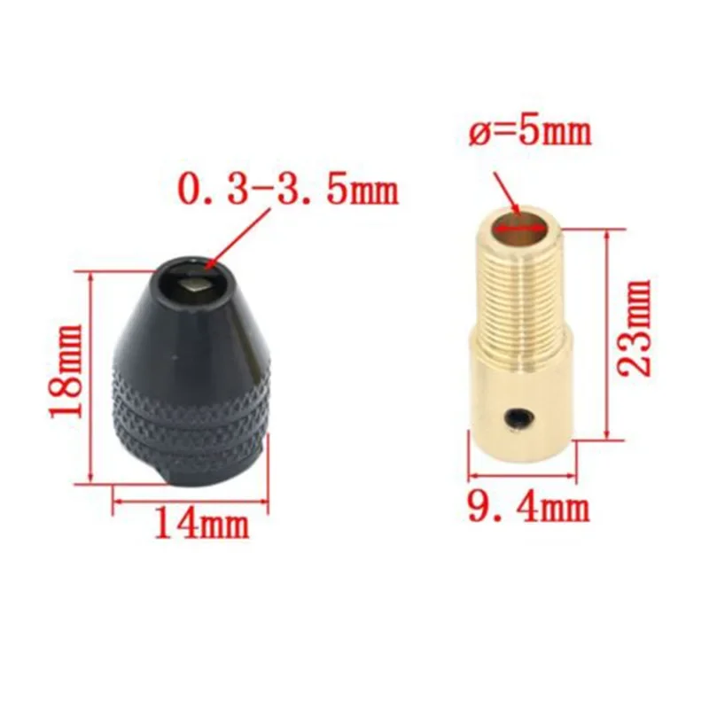 Set Drill Chuck Small Tools Mini Parts Replacement 0.3-3.5mm Aluminum Alloy Electronic Kit Brand New High Quality