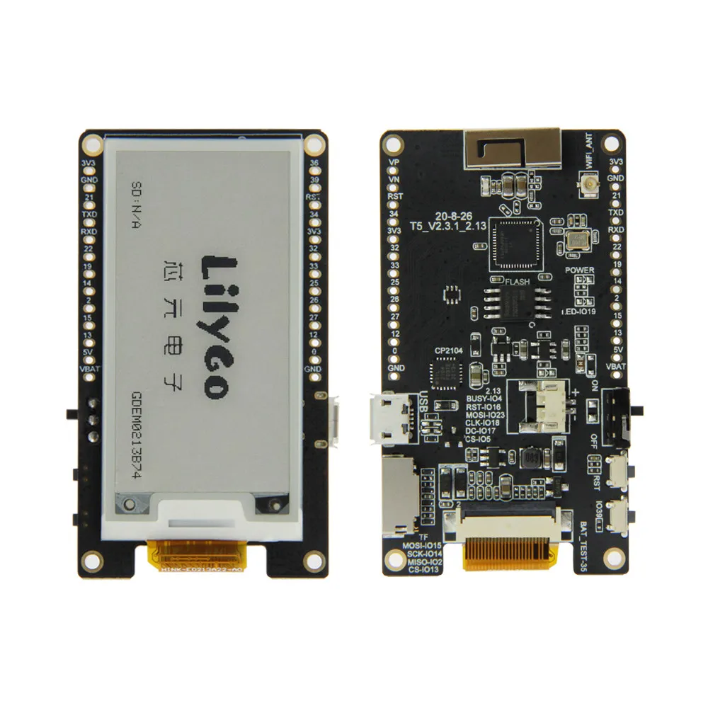 TTGO T5 V2.3.1_2.13 WiFi Bluetooth ESP32 2.13 Inch E-Paper Display Development Board