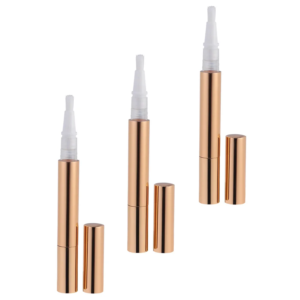 

3pcs Rotating Lip Gloss Bottles Refillable Empty Nail Polish Tubes Diy Containers Travel Size Leak-Proof Mini Lip
