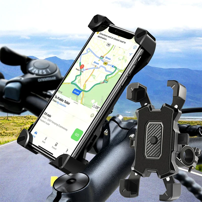 Universal Motorcycle Bike Bicycle Handlebar Mount Holder for Cell Phone GPS Support Stand Mechanical Holder for iPhone Samsung