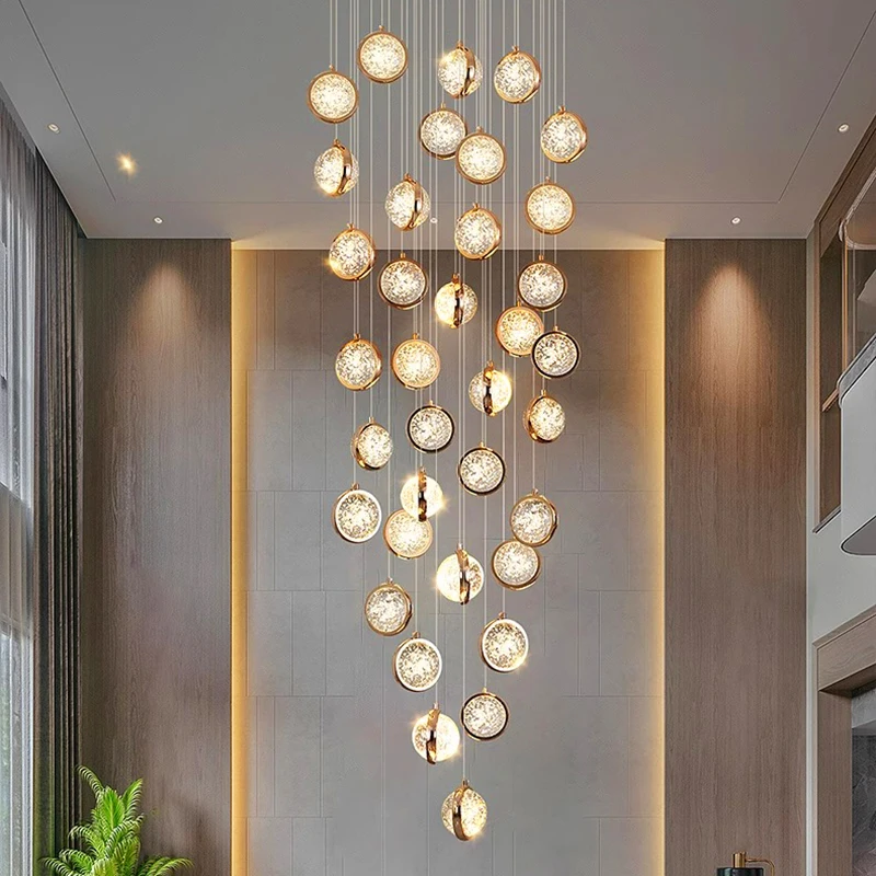 

Modern home decoration crystal chandelier, stair Pendant lamp, living room Pendant lights, interior lighting