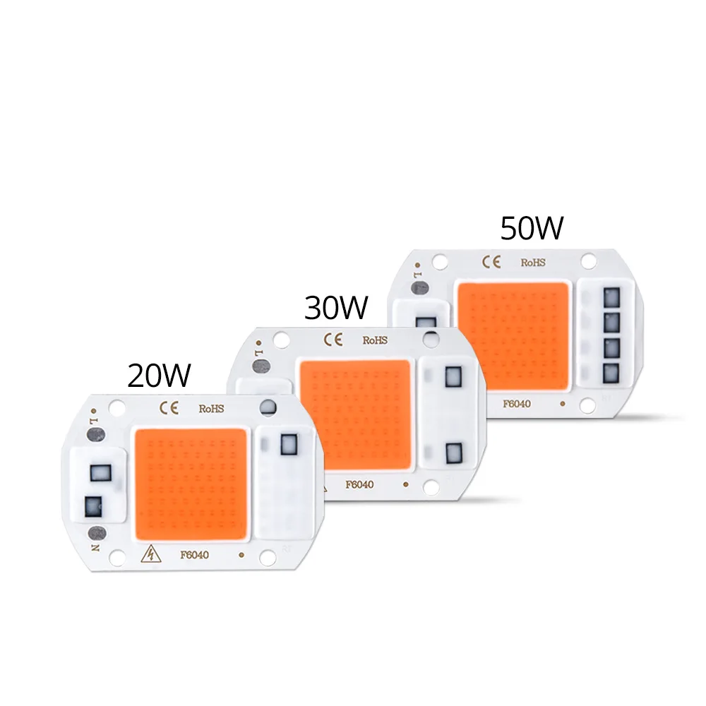 

AC220V/110VCOB Chip High Voltage Drive-free Light Source Integrated Patch Lamp Bead 20W30W50W Luminous Efficiency Plants Lamp