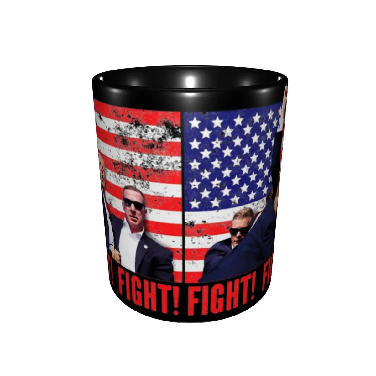 2024 Shooting Assassination Trump Fight Coffee Mug Funny President Trump Shot Cup For Office