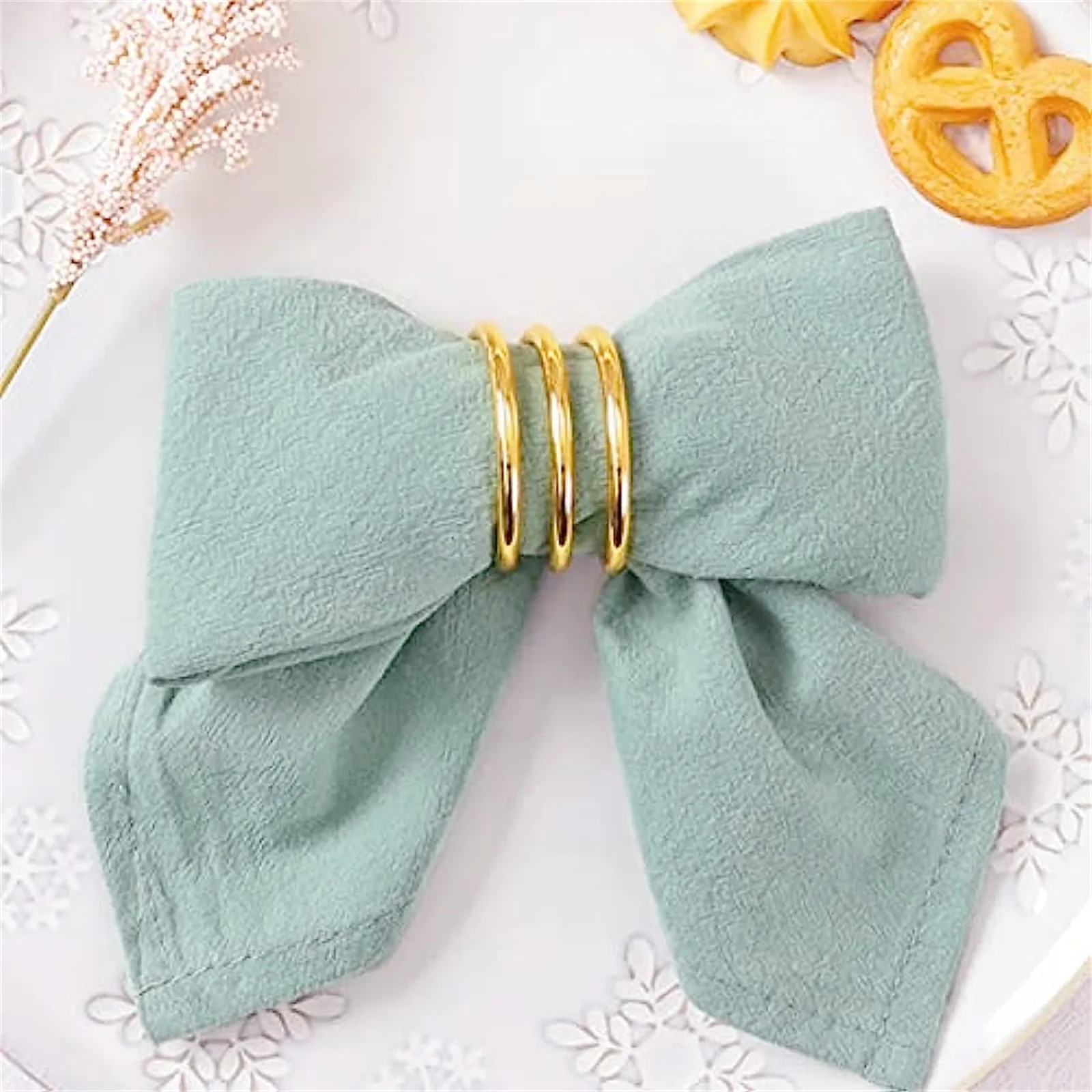10pcs Napkins 40x40cm Cotton Cloth Gauze Retro Burr Rustic Towel Dining Place Mats Wedding Party Linen Fabric Table Decoration