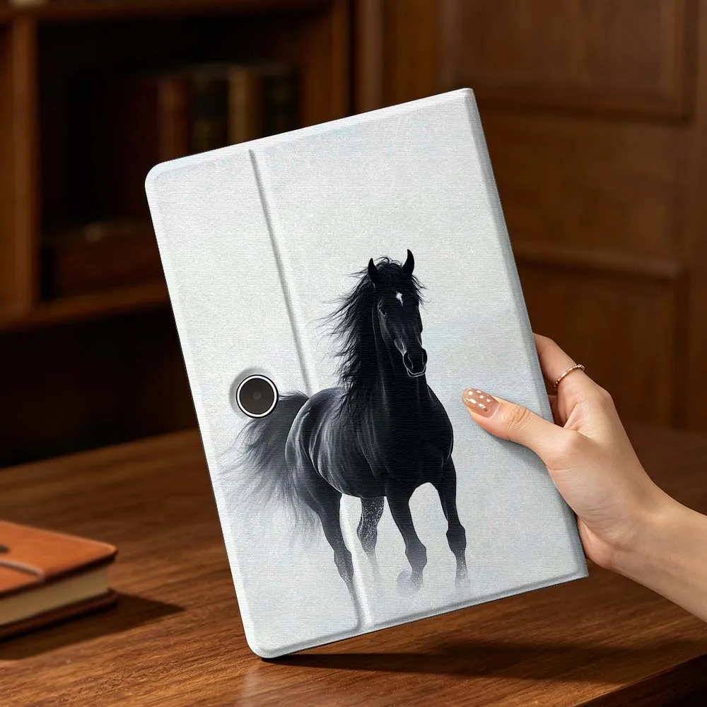 Animals Dark Cool Horse Soft For OPPO VIVO IQOO OnePlus Realme Pad 3 Pro 13 12.1 11.4 11 inch Pen Tray Tablet Case