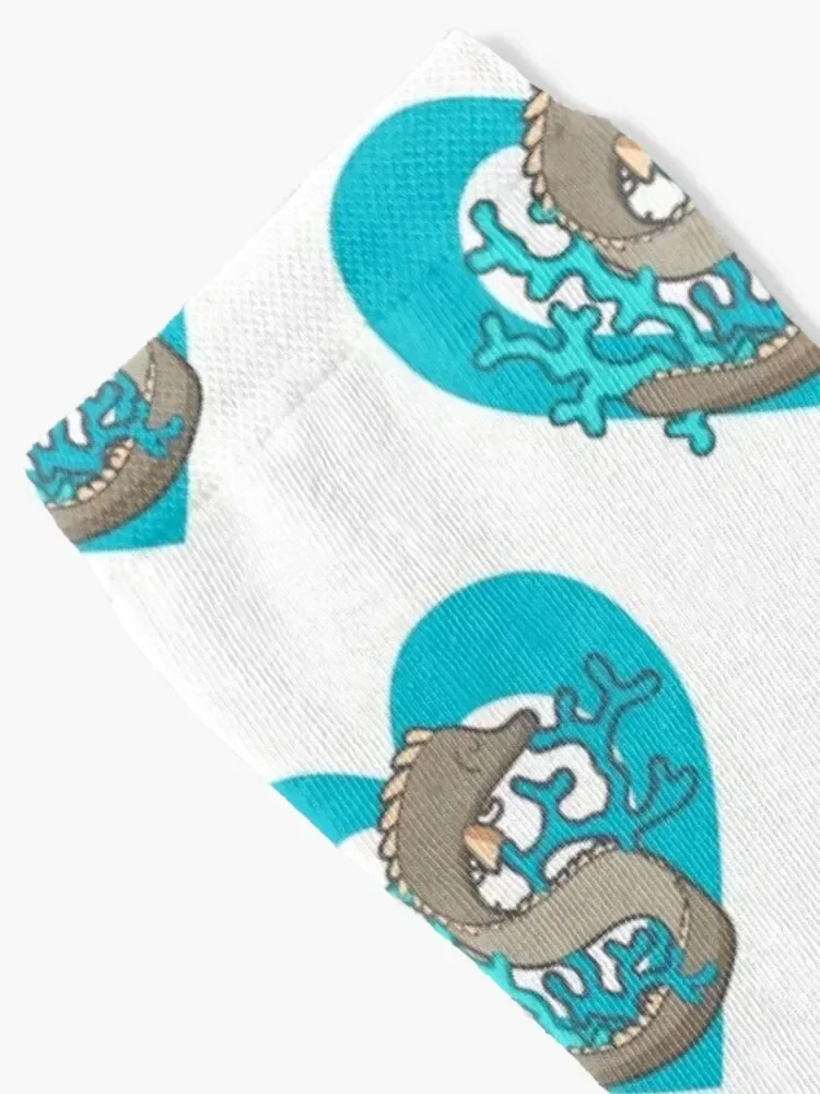 Cute Eel Lover Heart Socks cartoon set Men's Socks Women's