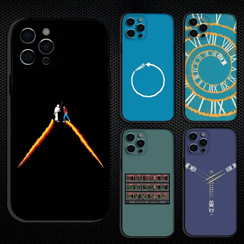 

B-Back To The F-Future Phone Case For iPhone 16,15,14,13,12,11 Plus,Pro Max, Others Soft Black Cover