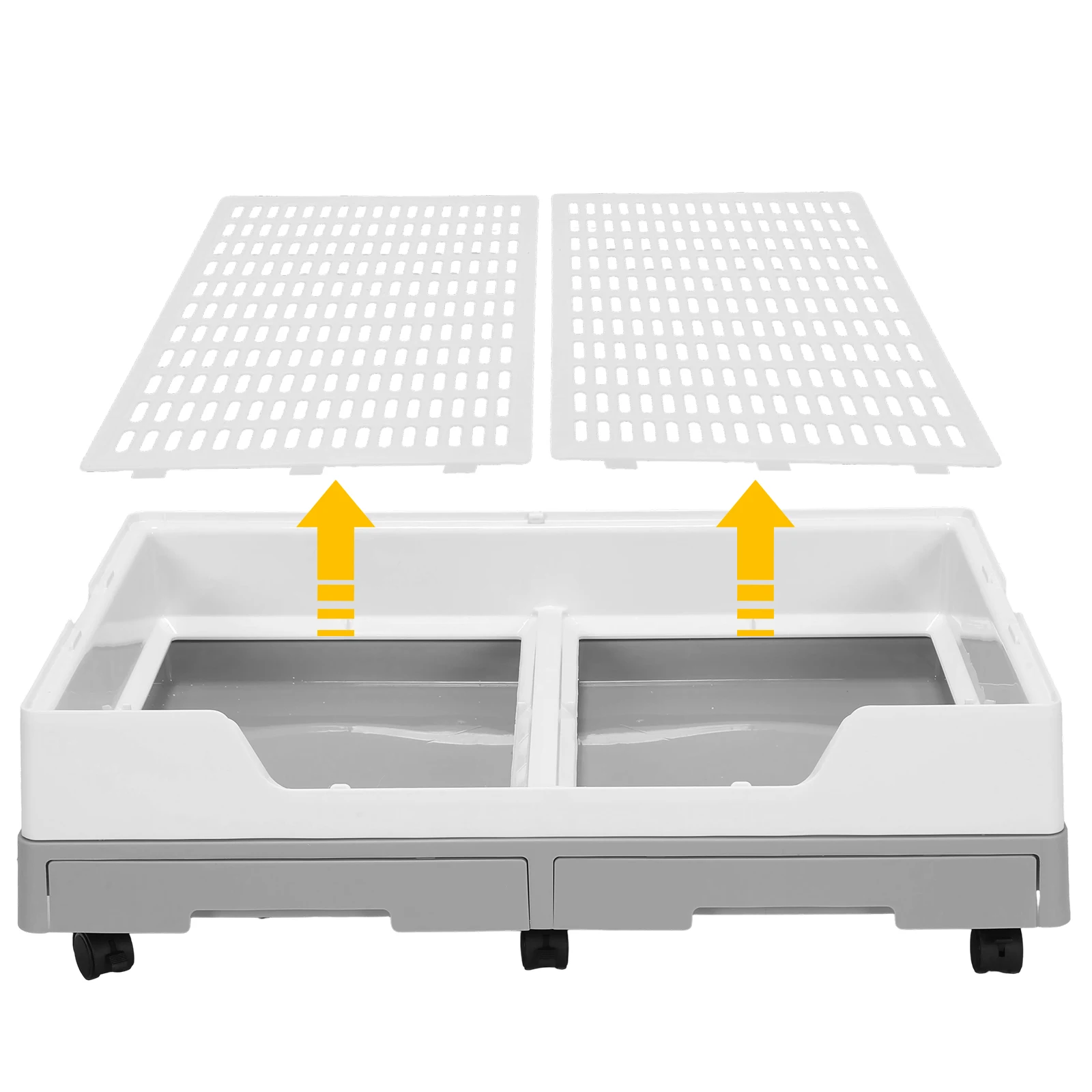 

Клетка для кроликов Gravity Lock с выдвижным поддоном и колесами (серая)