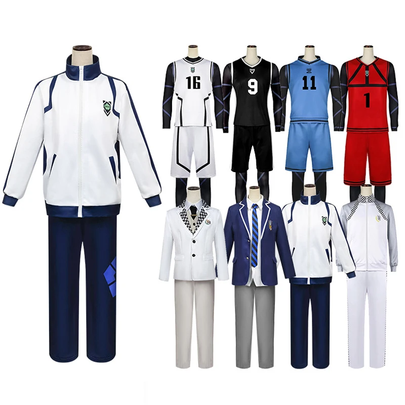 Anime Isagi Yoichi Cosplay Uniforms Clothes Mikage Reo Suit Costume Chigiri Hyoma Full Sportswear