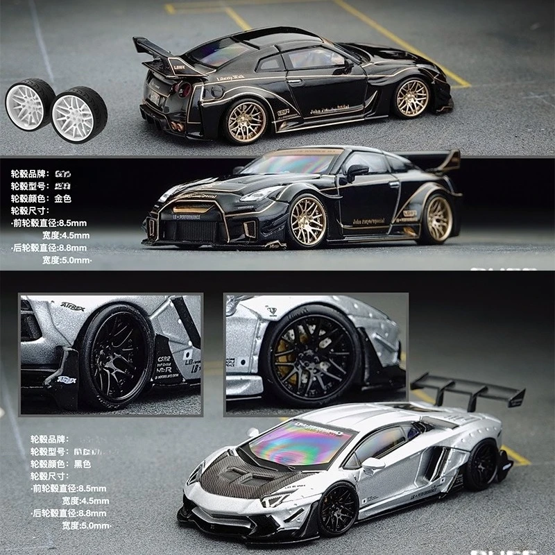 

PuffStudio_1/64 Wheel 8.5/8.8mm Style Wheel Rubber Tire Car Model Modification Accessories