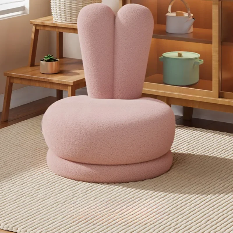 

F56 Children's Pink Sofa Chair, 360° Swivel Lamb Fleece Stool, Wear-Resistant, Non-Pilling, Breathable Design for Kids' Playroom