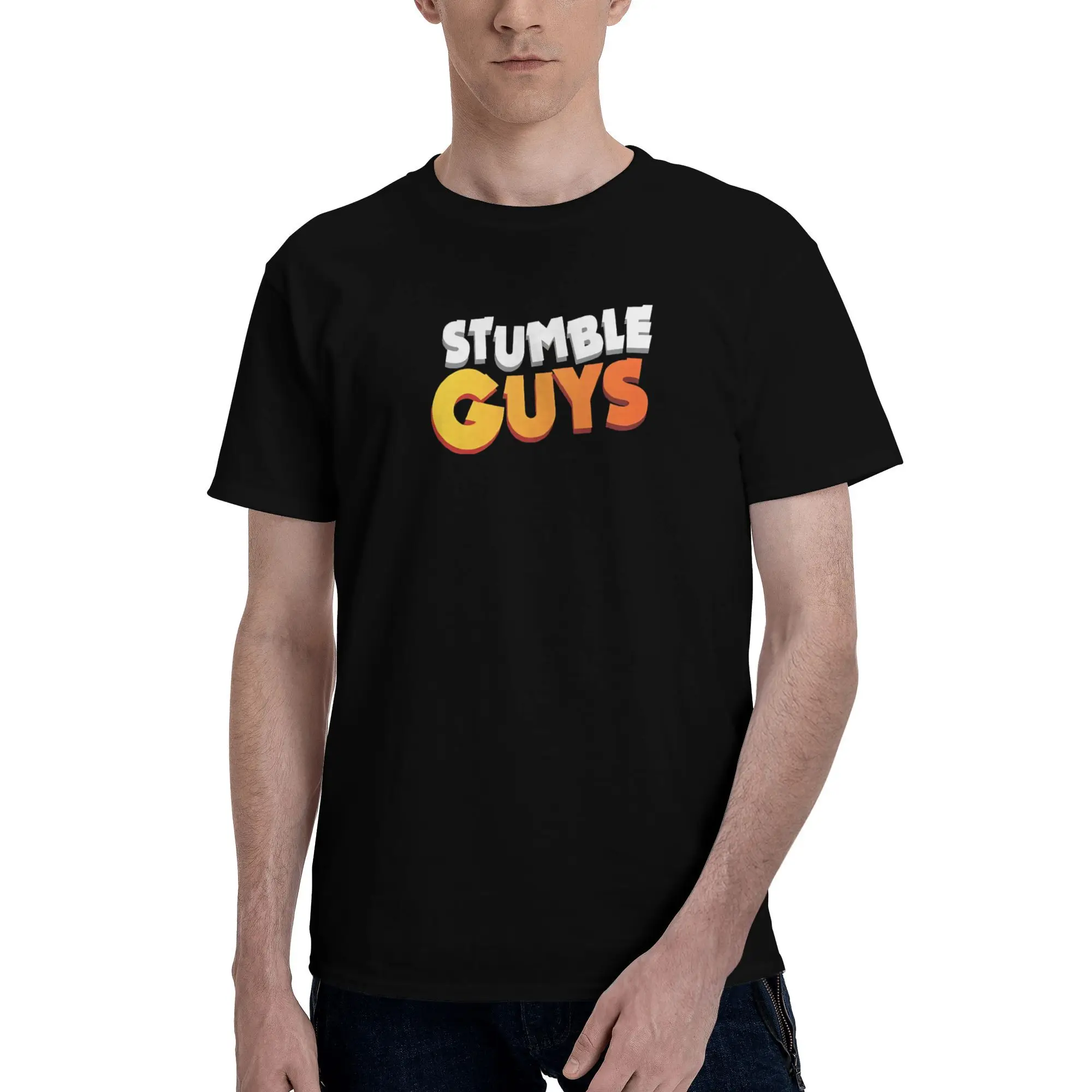 New 2025 yaer Stumble Guys 3D Typography  t shirt men sleeve shirt
