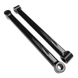 Gloss black 4'' Lowering Link Kit Compatible With Harley Sportster 883 1200 + Dyna Motorcycle 10'' Length Rigid Hardtail Struts