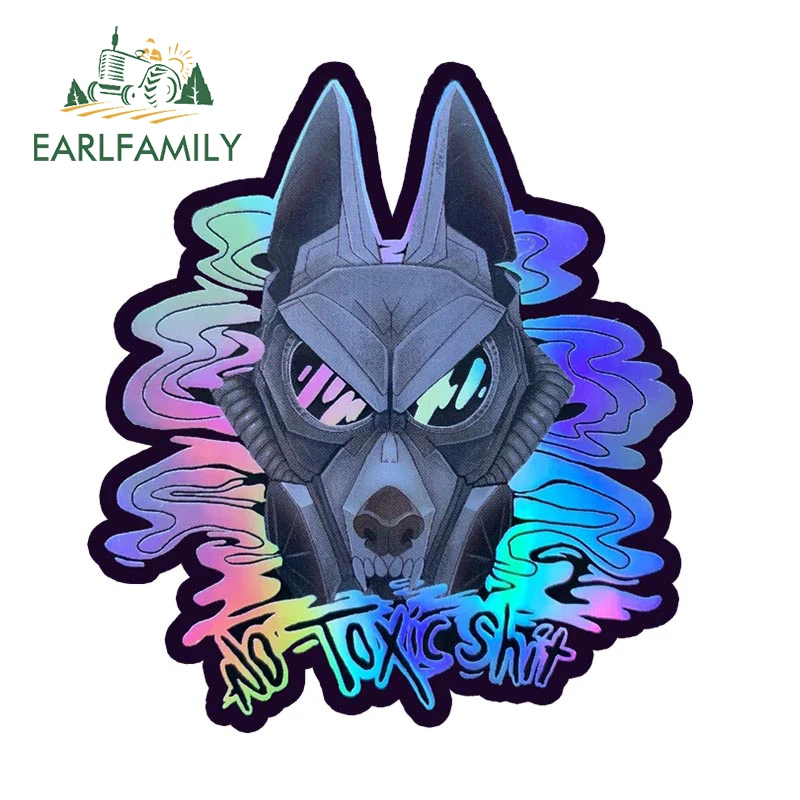 

EARLFAMILY Colorful NO TOXIC Sign Car Stickers Waterproof Fashionable Decals Anime Creative Trunk Motorcycle Decor Car Label