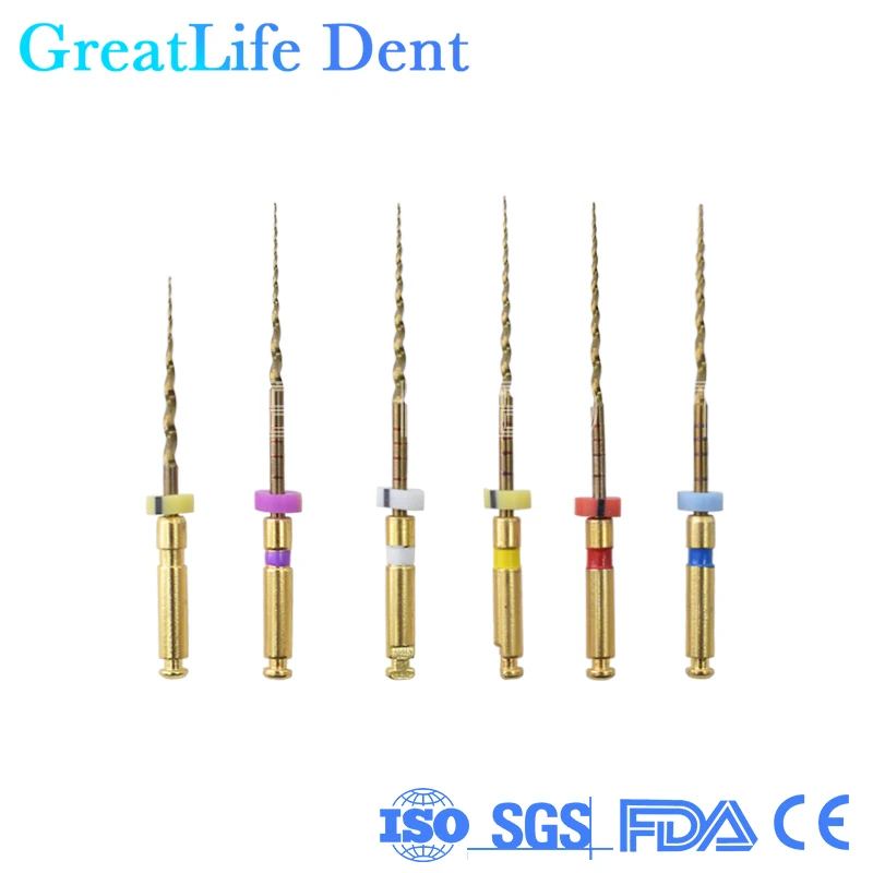 GreatLife Dent 21mm 25mm Dentistry Endodontic Engine Use Rotary Dills Flexible Heat Activated Root Canal Endo Files Rotary