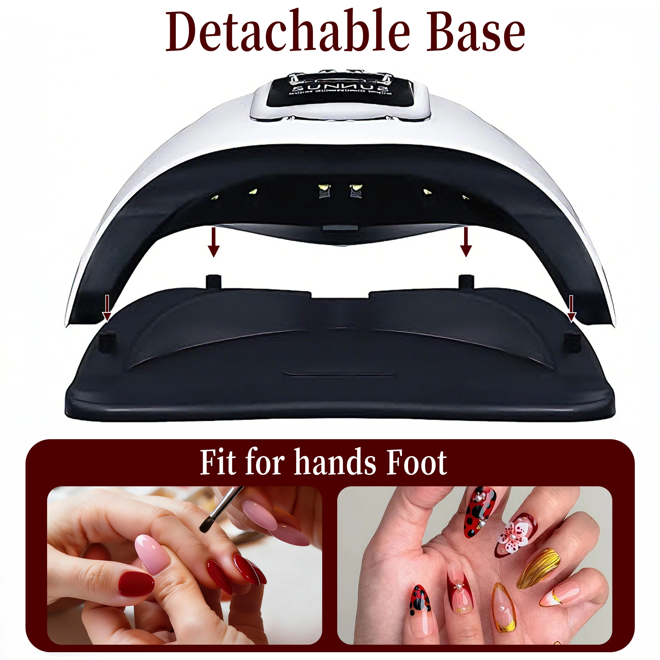 SUN X11 MAX Lámpara de secado de uñas profesional para manicura Sensor automático Lámpara de uñas LED UV con máquina de secado de esmalte de uñas de 280W