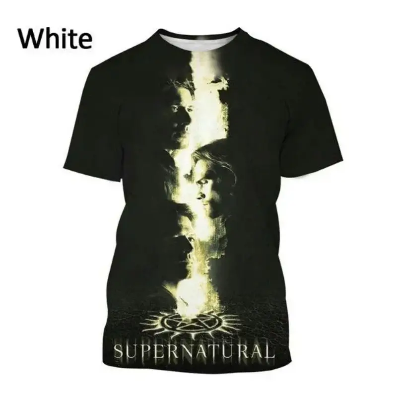 3D Printed Supernatural T-shirt New Casual Top Tees Streetwear Harajuku T-shirt Round Neck Fashion Clothing