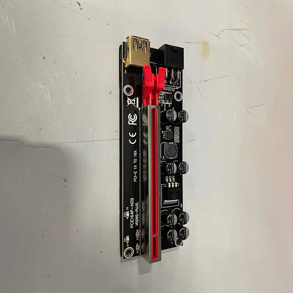 

6Sets Pci- Riser GPU Riser Adapter Card 6-Pin Interface Gold-Plated Contacts Capacitors Stable Power Supply