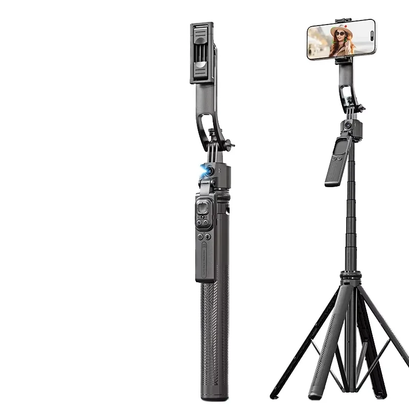 C17 Foldable AI Face Tracking Gimbal Stabilizer 360 Degree Automatic Rotation Selfie Stick Tripod Smart Phone Camera Steel Metal