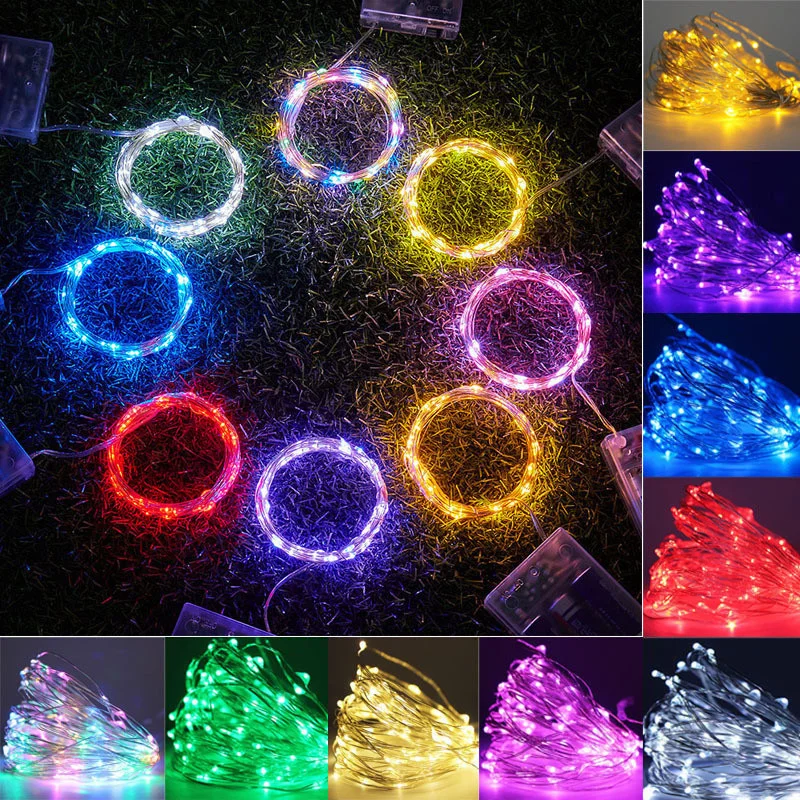 Fairy Light String Led Copper Wire String Light 1/2/3/5/10M Battery Powered For Bedroom Garden Party Wedding Decoration