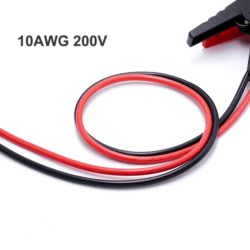 Crocodile clip extension line battery adapter clip red and black Jianglong emergency line battery grounding wire