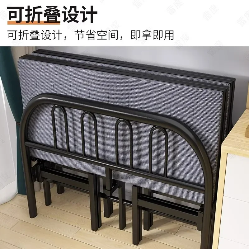 Rollaway Bed Single Household Simple Bed Office Siesta Artifact Dormitory Siesta Adult Marching Iron Bed