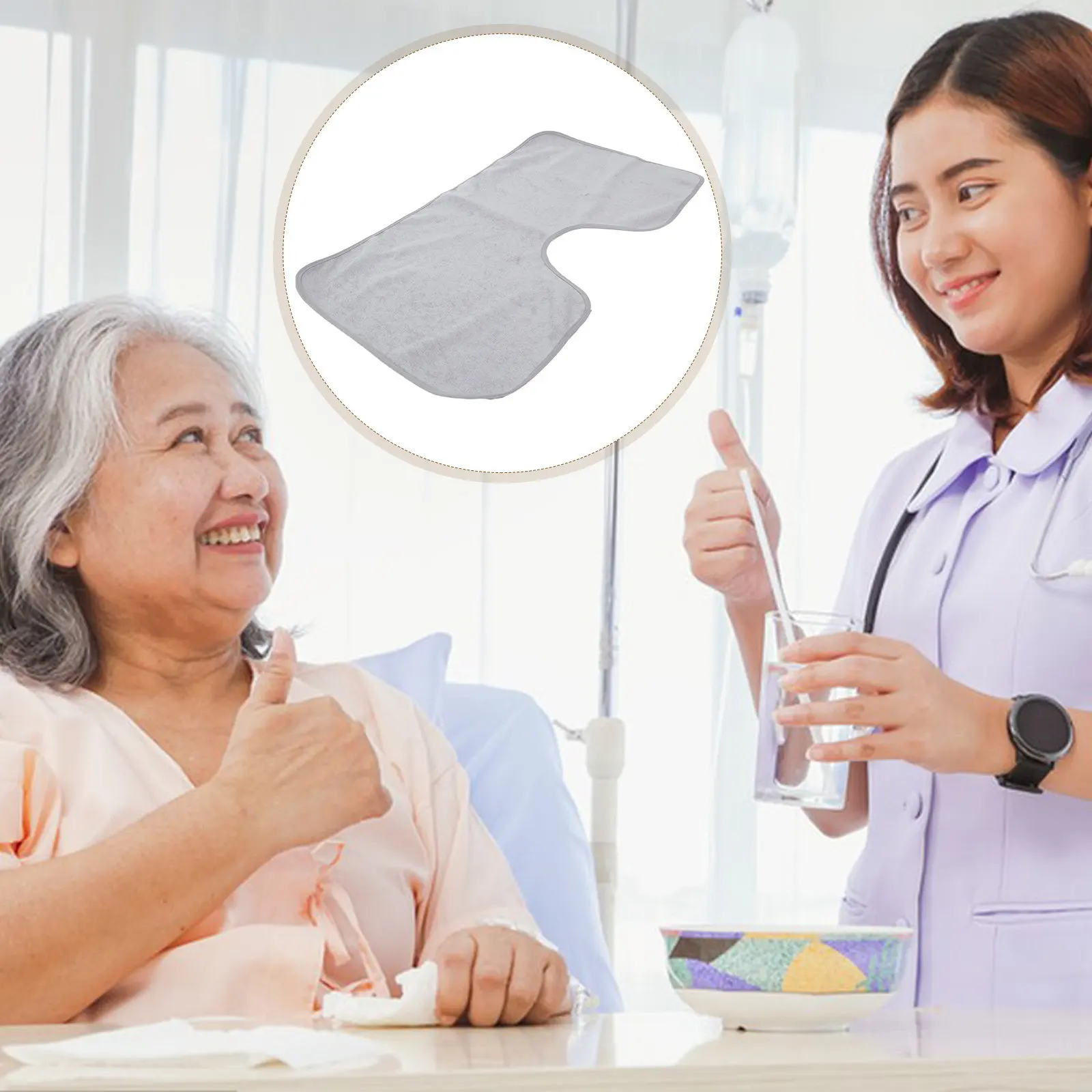 

Washable Adult Bib for Seniors and Elderly Men Women Dining Protection Reusable Drool Bibs Clothing Shield for Bedridden