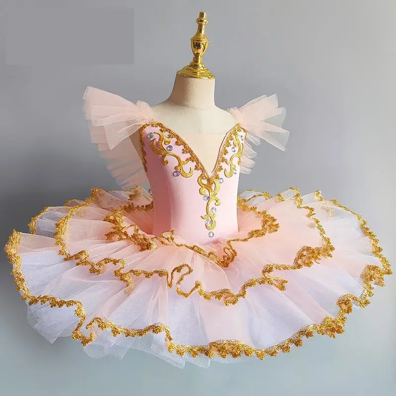 

Girls Ballet Dress Children Professional Swan Lake Performance Clothes Pancake Tutu Princess Dress Leotard Party Ballet Skirt