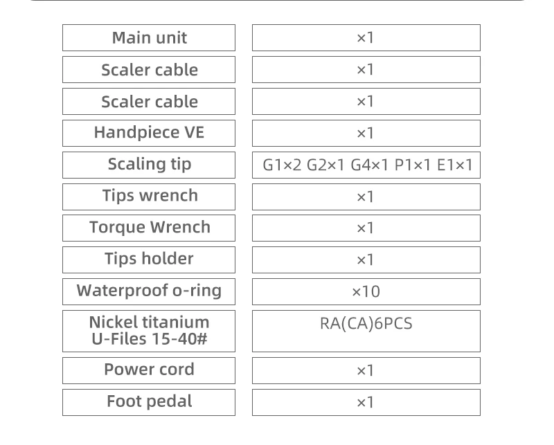 VVDental Tragbarer Ultraschall-Scaler mit Abnehmbarem Handstück und Aufsätzen, Automatische Wasserversorgung, Passend für Woodpecker EMS Maschine, Dentalwerkzeuge – Detail 15