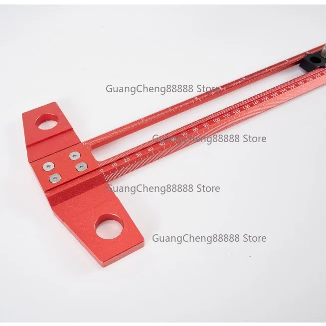 Aluminum Alloy Angle Scribing Ruler T-Ruler Woodworking Movable Marker Ruler Meter British Multifunctional Export Type