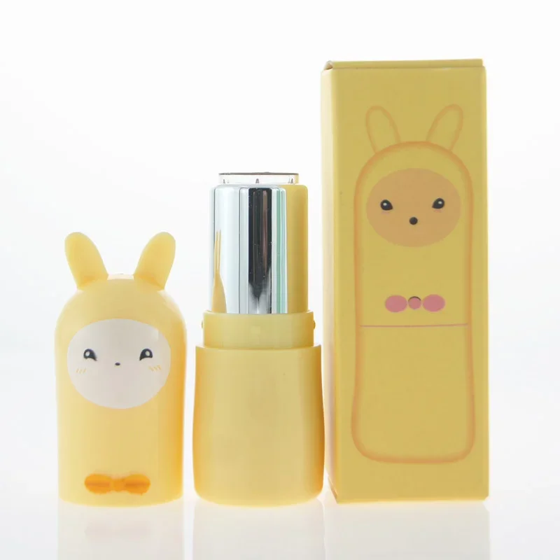 1 st Lege Lippenstift Buis 3.5g Lip Protector Verpakking kinderen Cartoon Leuke Alpaca Patroon Plastic Cosmetische Container met Doos