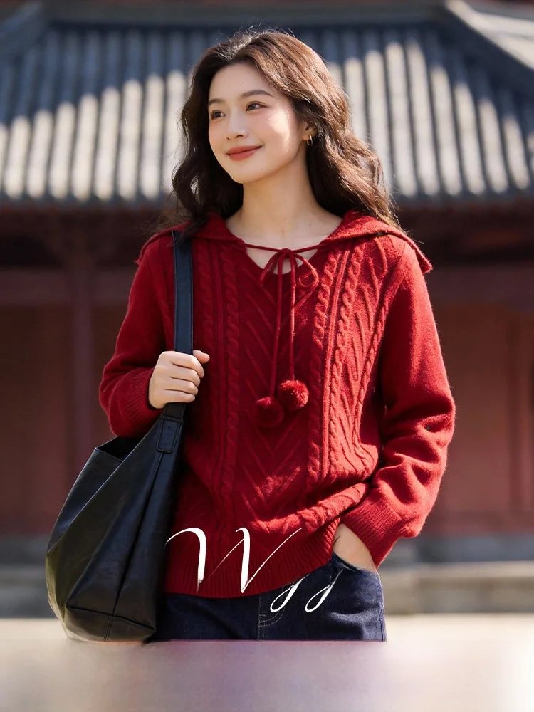 

Женский свитер больших размеров, весна 2026, повседневный, с длинным рукавом, воротником-стойкой, свободного кроя, утягивающий, средней длины, вязаный топ