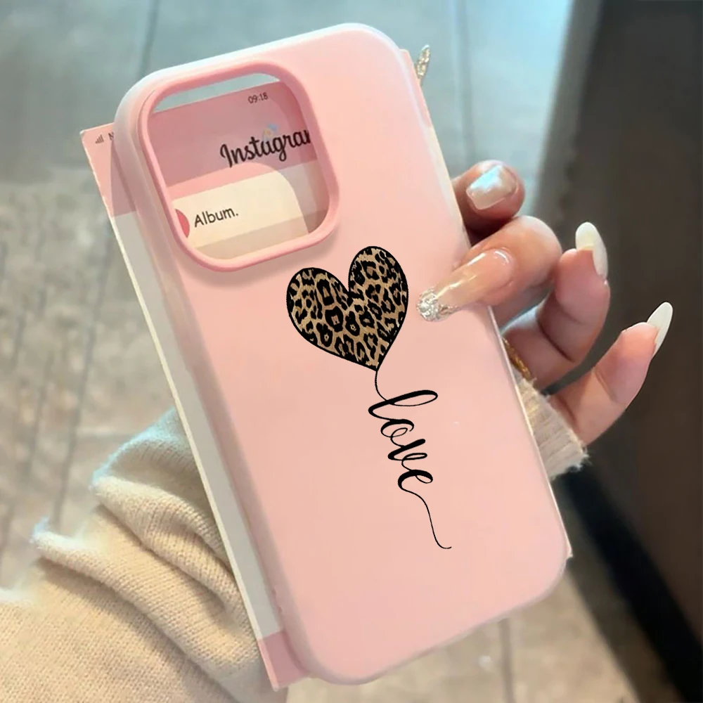 Einfache Handyhülle mit Leopardenmuster und Herz für Xiaomi Redmi Note 14 Pro 4G Hüllen Redmi Note 13 12 Pro 15C 14C 13C 11 10 Pro 5G Funda – Detail 1