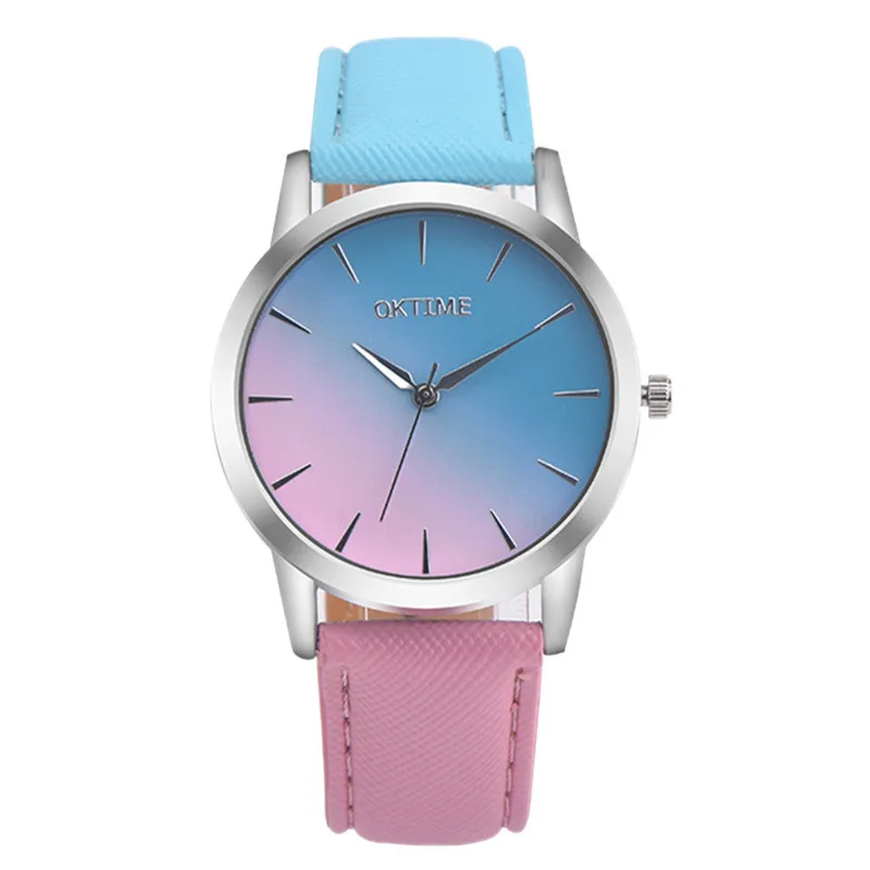 BK25 Fashionable Men watch color dual splicing Women watch waterproof simple quartz watch couple watch  gift watches for man