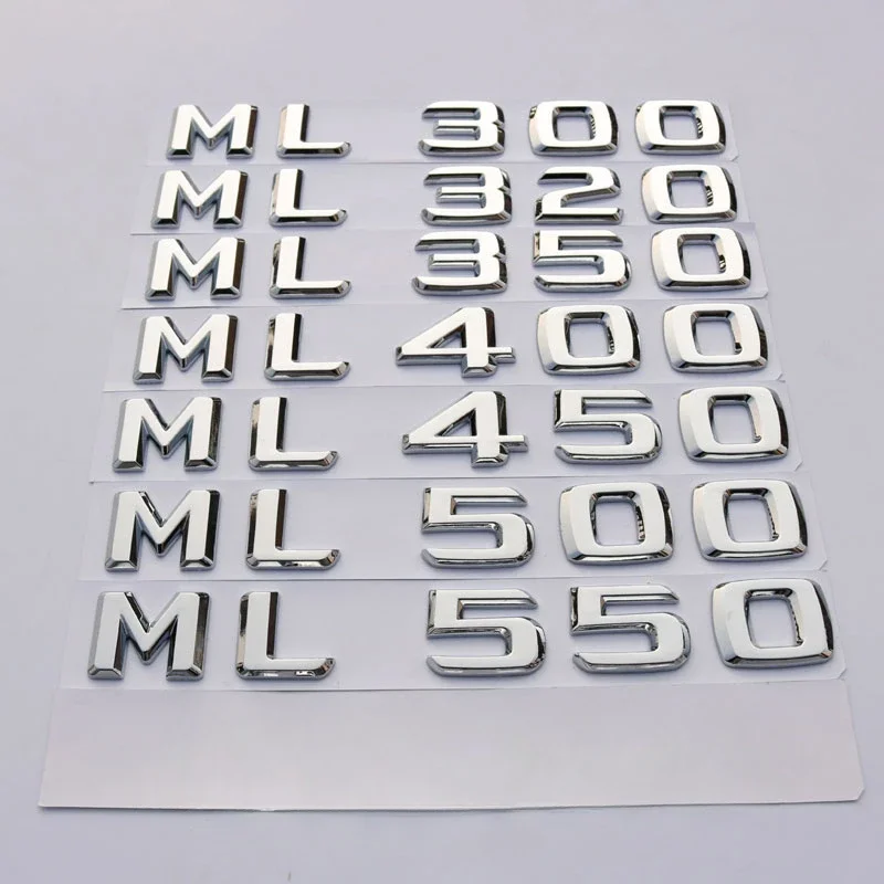 ML GL letter series car sticker for Mercedes Benz ML350 ML400 ML450 GL500 GL550 modified accessories Body rear cover decorative