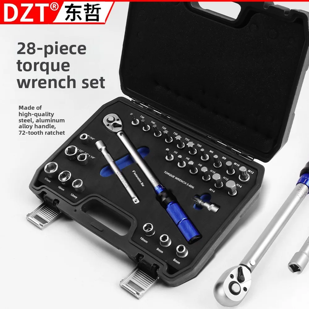 

72-Tooth High-Precision Preset Torque Wrench - Spark Plug Special Tool for Car Maintenance