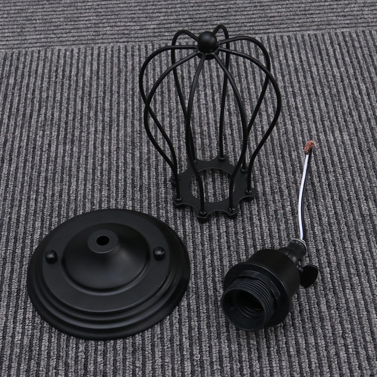 

Wrought Iron Lamp Lamp Without Light Bulb Retro Black Suitable for Living Bedroom Hallway Garden Driveway Stairs