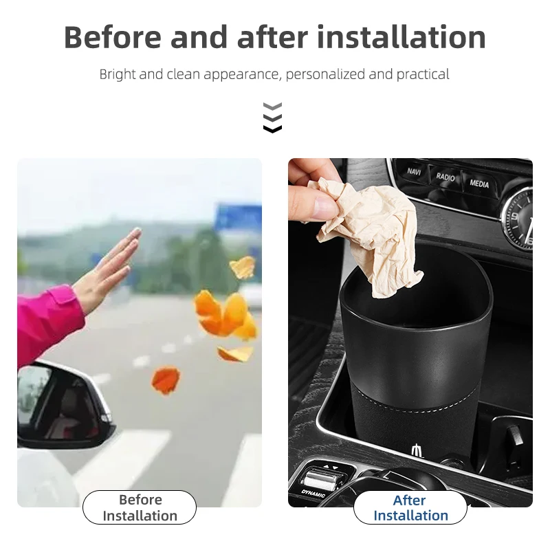 Car Multi-Function Rubbish Bin Waterproof Garbage Storage Bucket For Lincoln MKZ MKX Aviator Navigator Continental Corsair MKC M