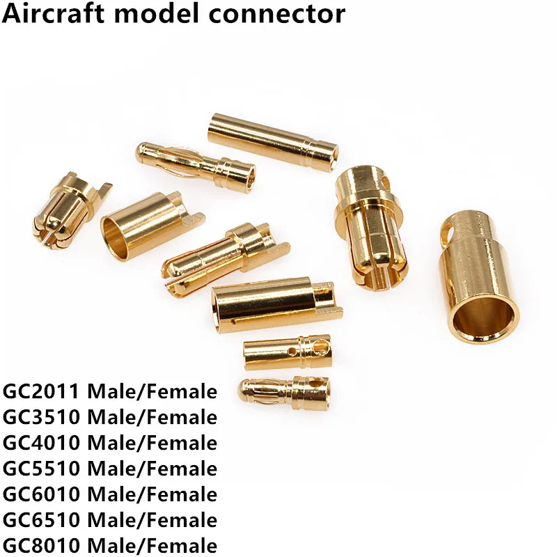 

Aircraft Model Pure Copper Banana Plug GC2011 3510 4010 5510 6010 6510 GC8010 Motor Electrical Adjustment Male Female Connectors