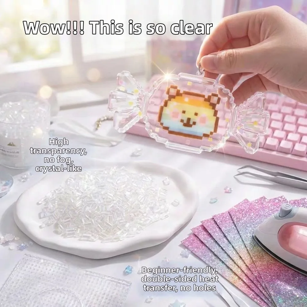 New High-Transparency Handmade DIY Perler Beads Heat Press Handmade Glass-Colored Perler Bead 2.6mm Perler Bead Toy