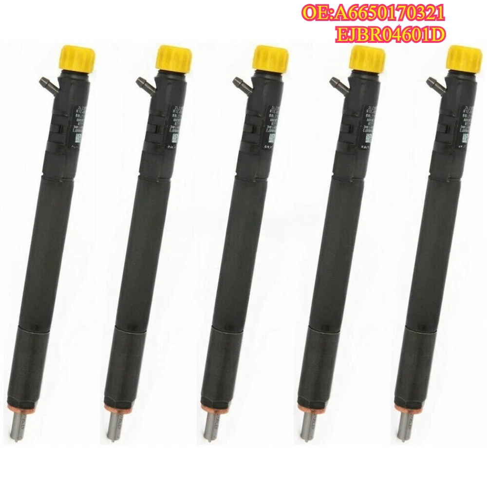 High quality New For A6650170321 5PCS Diesel Injector Assy EJBR04601D For Delphi SSANGYONG REXTON 2.7 XDI euro 3