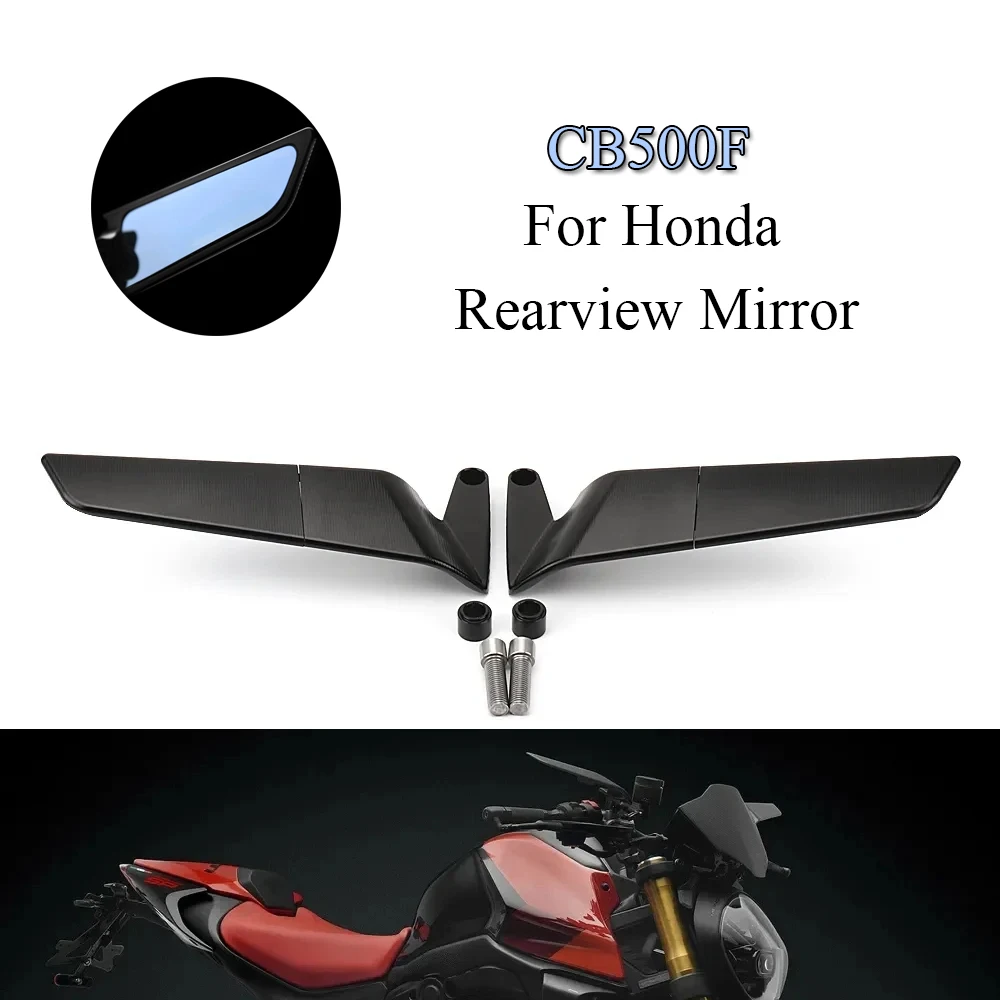 

For Honda CB500F CB 500F Motorcycle Wing Mirrors 2021- Rotatable Side Mirror CB 500 F Stealth Mirror Sports Winglets Mirror Kits