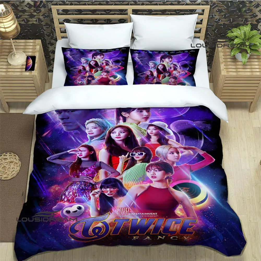 KPOP TWICE Combination Bedding Sets exquisite bed supplies set duvet cover bed comforter set  bedding set luxury birthday gift