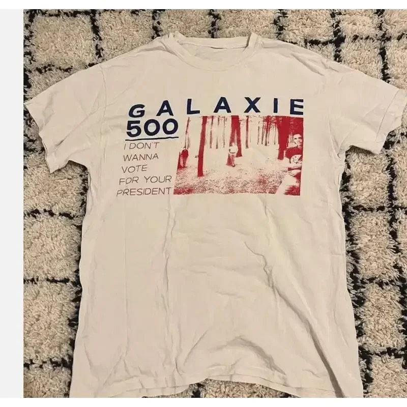 Camiseta de algodão branca tamanho completo Hot Galaxie 500 Band