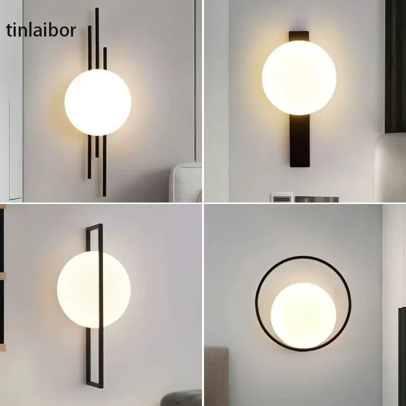 

NEW Minimalist modern LED Wall lamp bedroom bedside lamp Nordic living room TV background wall staircase corridor wall light