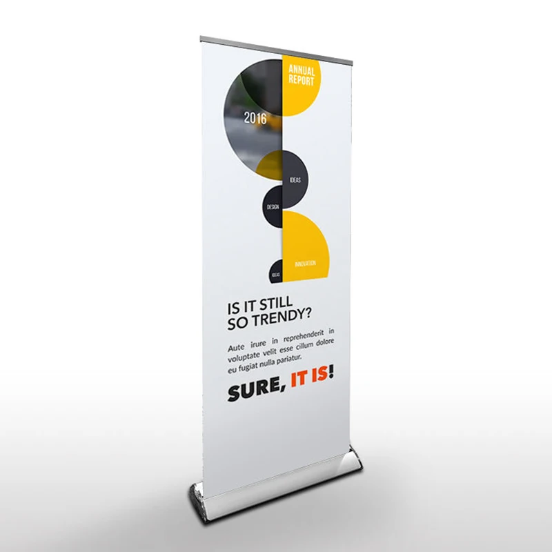 Hot selling custom design outdoor promotional aluminum retractable banner roll up banner stand